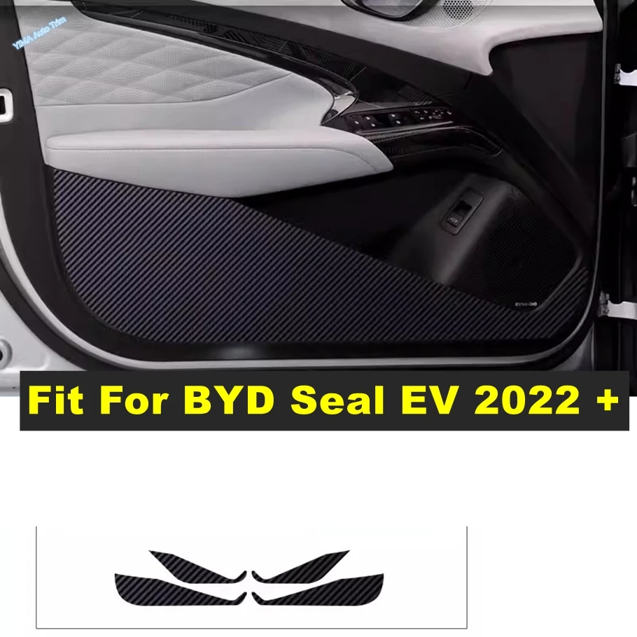 

For BYD Seal EV 2022 - 2024 Car Interior Door Anti Kick Pad Protection Side Edge Film Accessories Interior Carbon Fiber Stickers