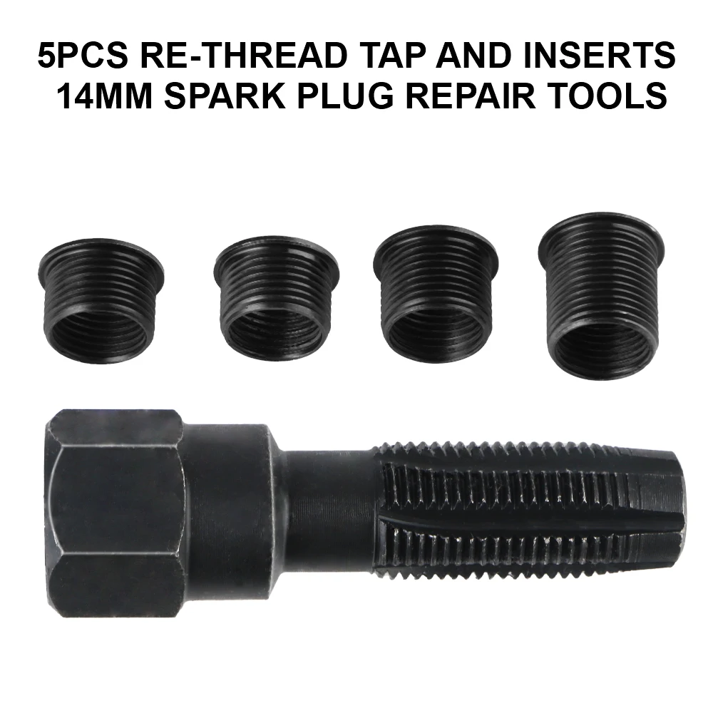 

Автомобильный цилиндр, автомобильный резьбовой комплект для ремонта свечи зажигания, комплект для резьбы 14 мм, M14 x 1,25, инструмент для ремонта резьбы, 1 комплект