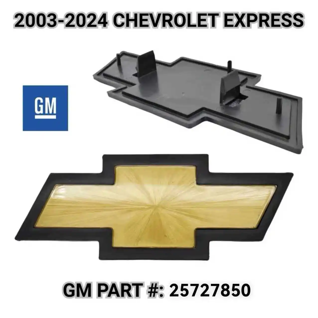 Emblema de Parrilla con Diseño de Lazo para Chevrolet Express 1500 2500 3500, 2003-2024, OEM, Nuevo