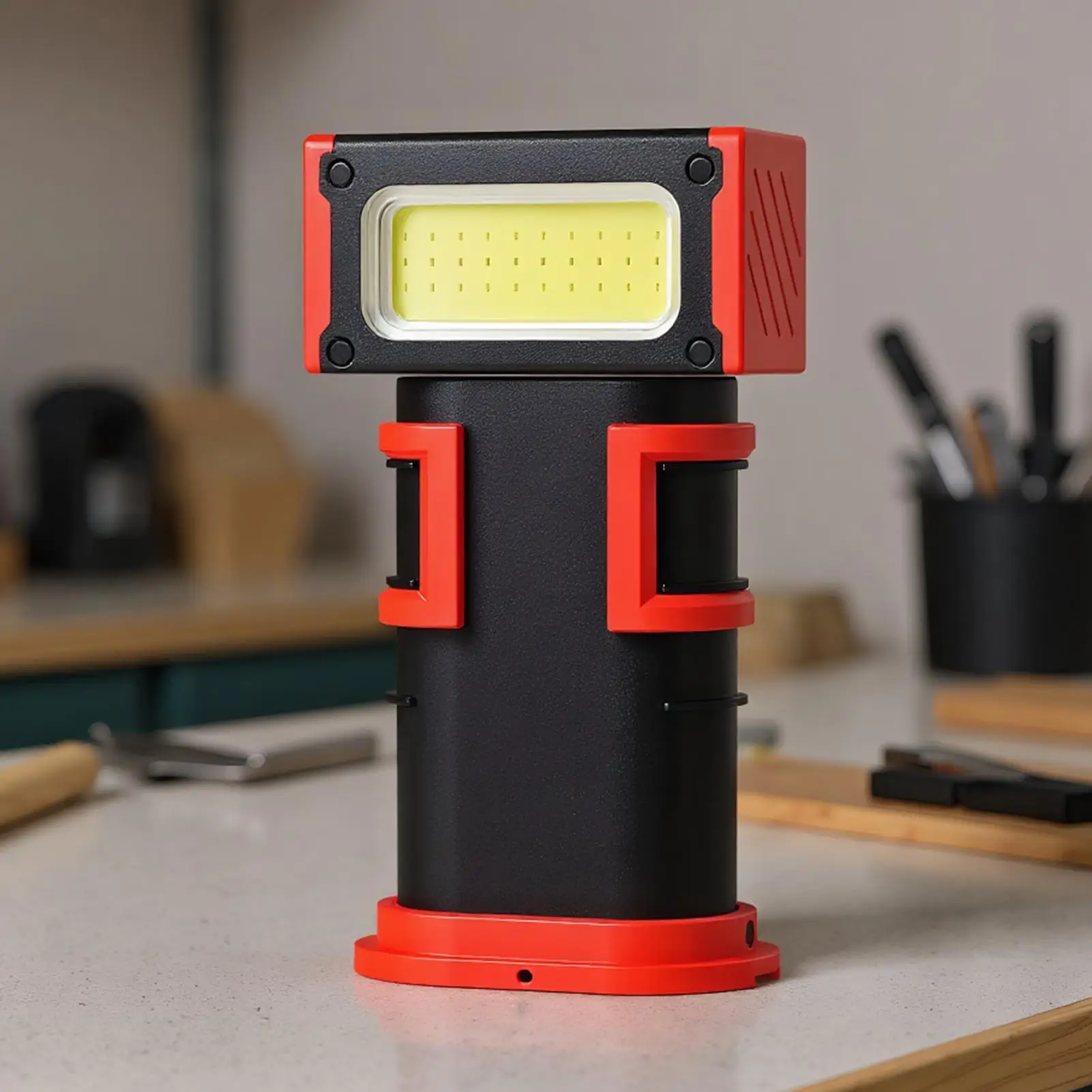 

180-degree Rotation COB Work Lamp Magnetic Car Work Light Hangable Digital Display Auto Repair Flashlight Maintenance Light