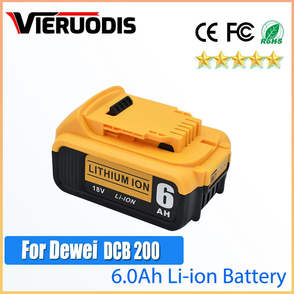 For dewalt 20V 5.0Ah battery compatible dewalt Cordless screwdriver drill Screw gun wrench impact batteries DCB203 DCB181 DCD790