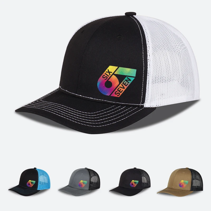 Gorra de camionero de malla con estampado Rainbow 67 Six Seven, ajustable, unisex, regalo para los fanáticos de los números