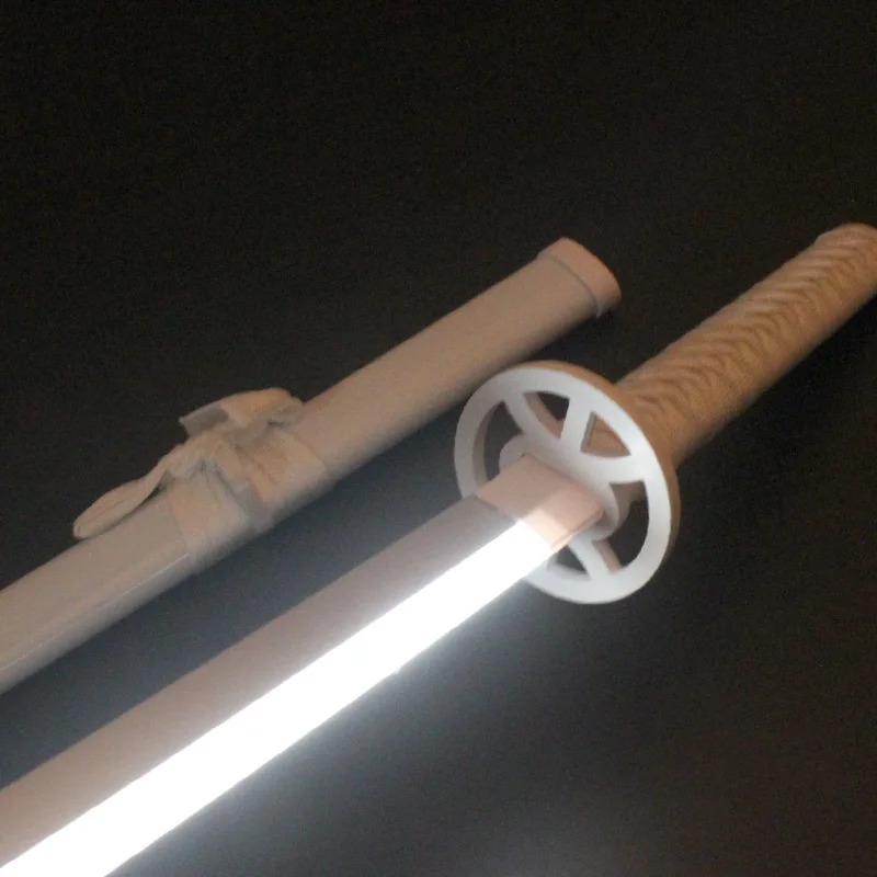 BLEACH Katana Luminous Sword Sode no Shirayuki  Character Cosplay Stage Props with Belt and Sword Holder Halloween Gift