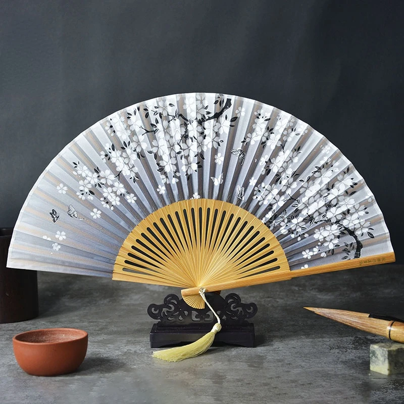 Folding Fan Bamboo Woman Hand Fan Ventilatore Japanese Style Ventilador Abanicos Para Boda Portable Summer Hanfu Props Gift