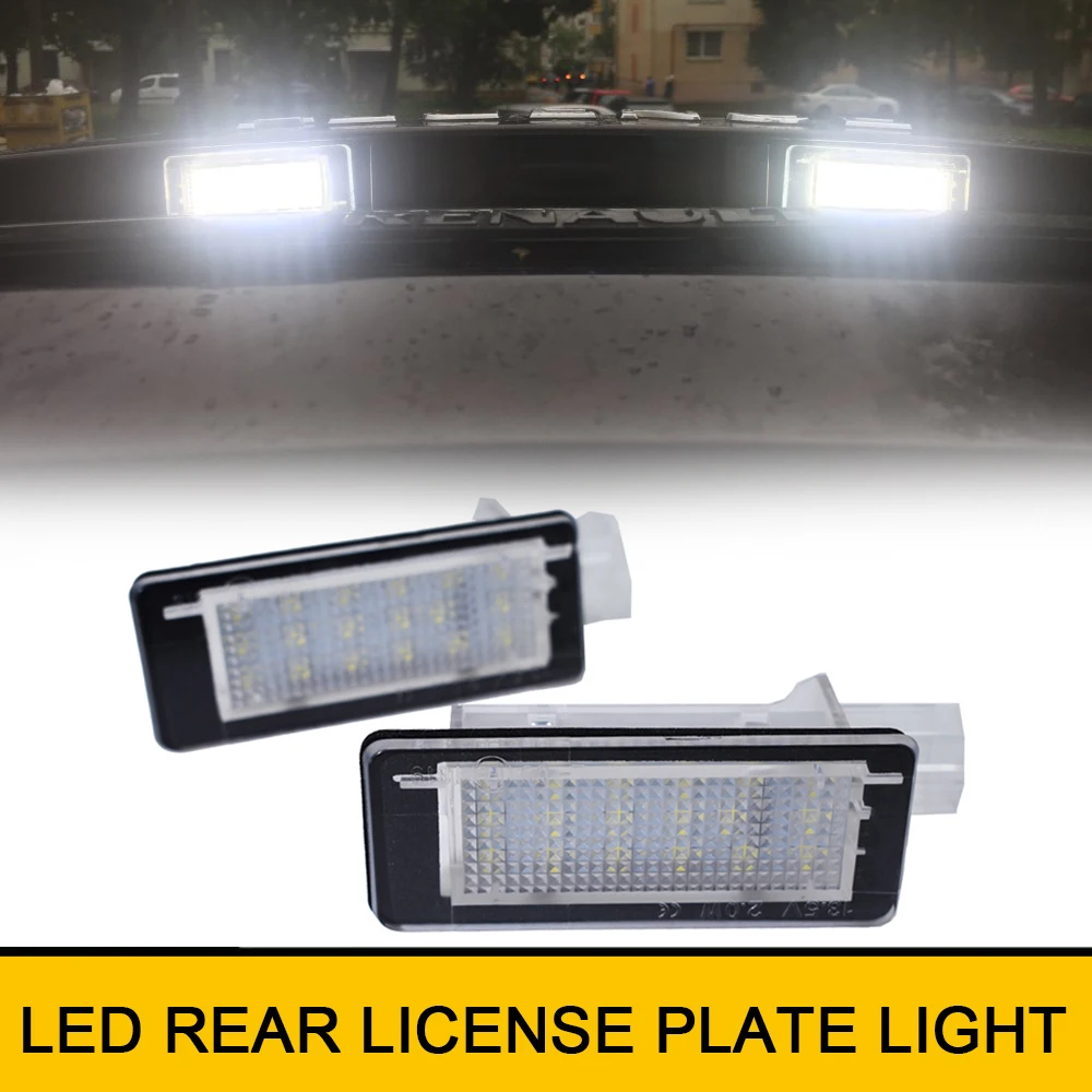 

Free Error LED rear license plate lamps for Renault Clio Captur Espace Fluence Grandtour Laguna Latitude Master Zoe Twigo Scenic