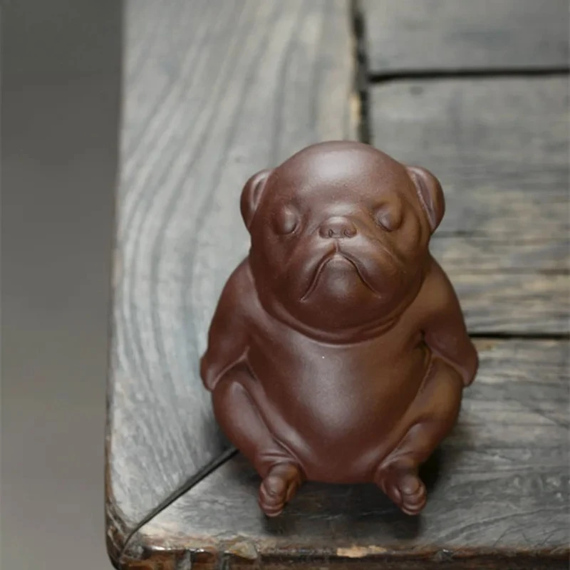 

Чайная фигурка-питомец «Ленивый Пёс» из фарфора Цзыша, винтажная, изысканная миниатюра, игрушка, статуэтка, украшение для чайной церемонии, можно использовать для разведения чайных растений