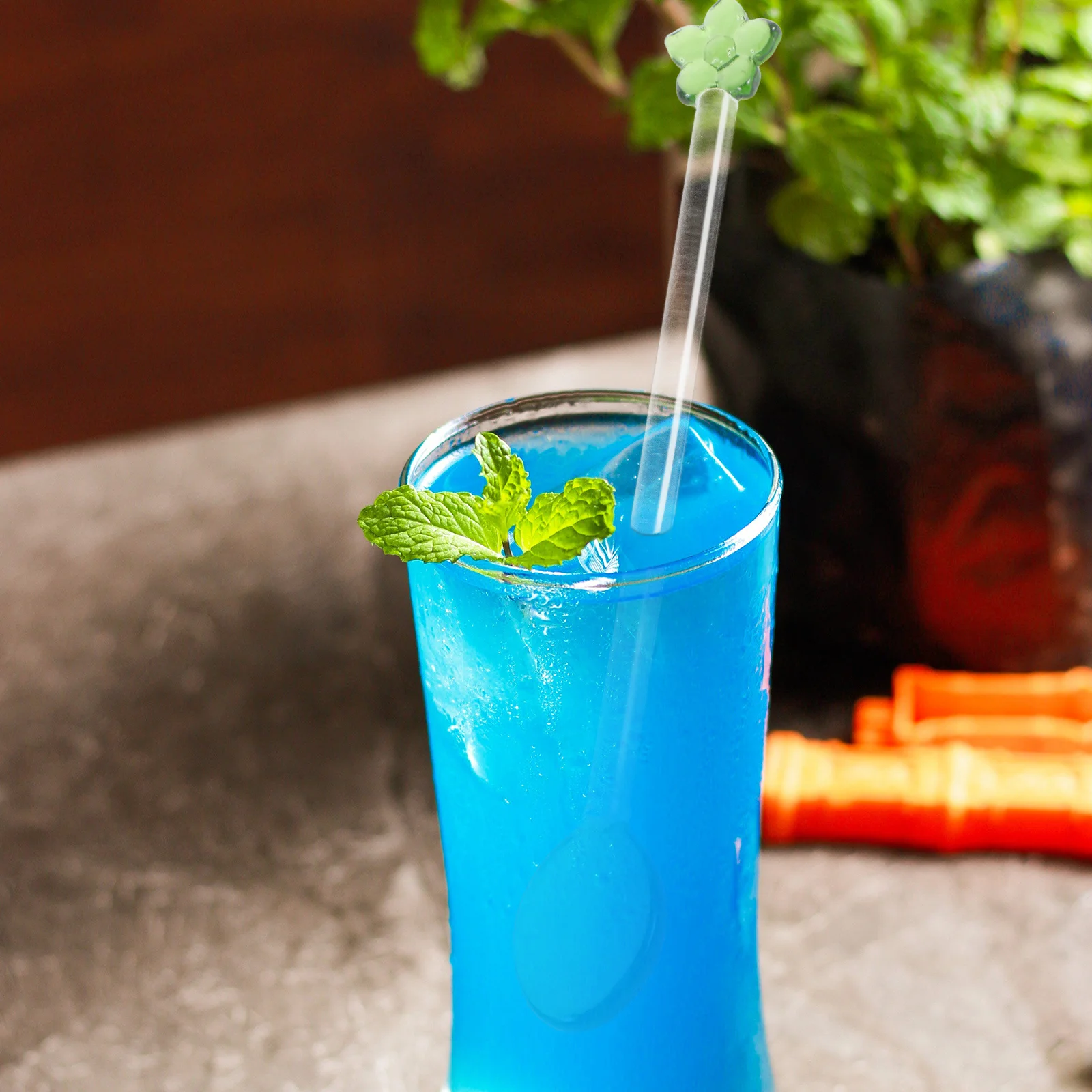 

4Pcs Clear Glass Coffee Stirring Spoons Long Handle Tea Mixing Rods Transparent Mini Dessert Stirrers for Home Bar