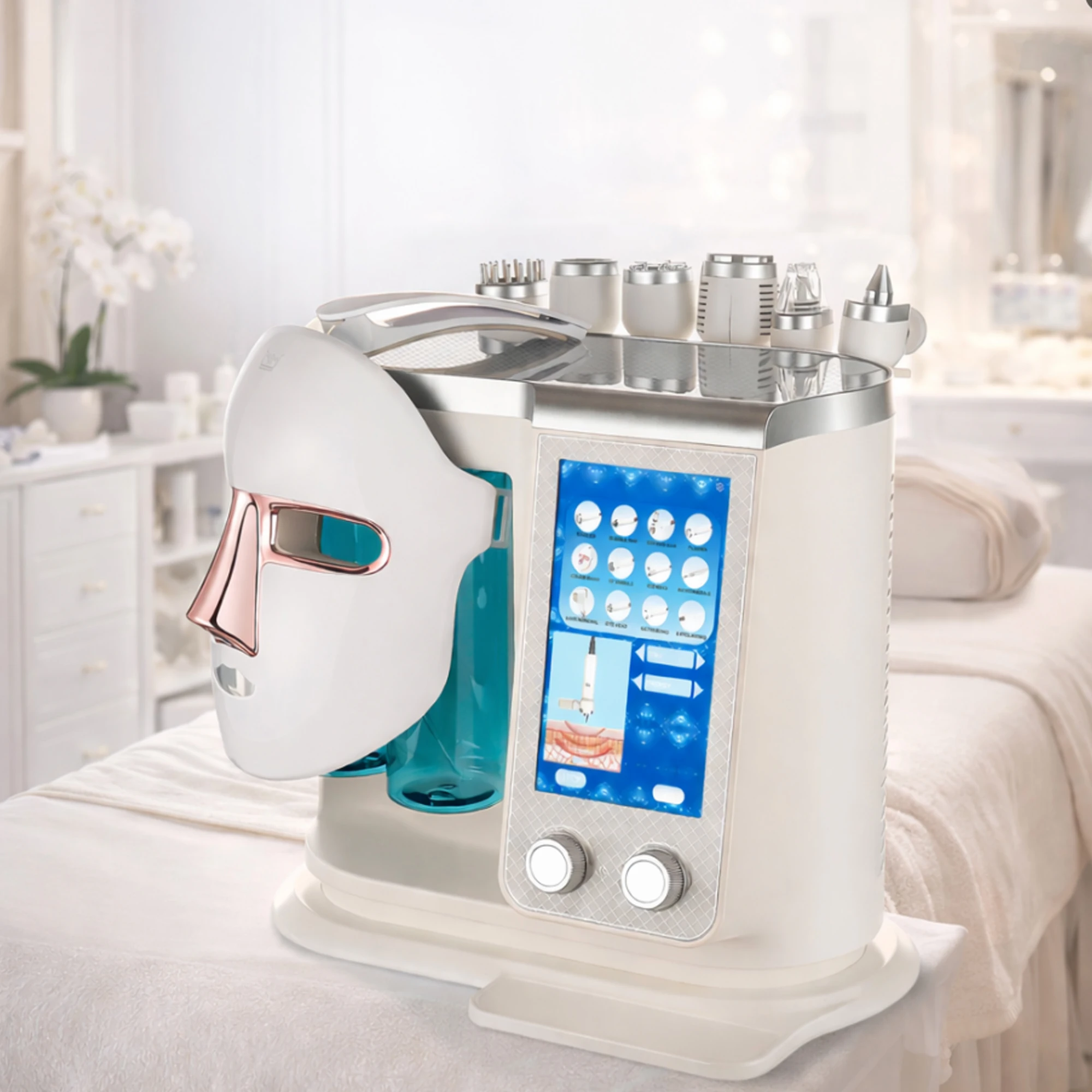 7-in-1 Hydro Facial Cleaning Machine Aqua Bubble Beauty Device Skin Care Spa Equipment