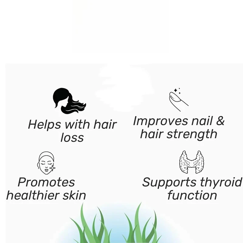 Kelp, iodine, selenium support supplements - Vitamin B complex provides protection for healthy hair, skin, and nails-60 capsules