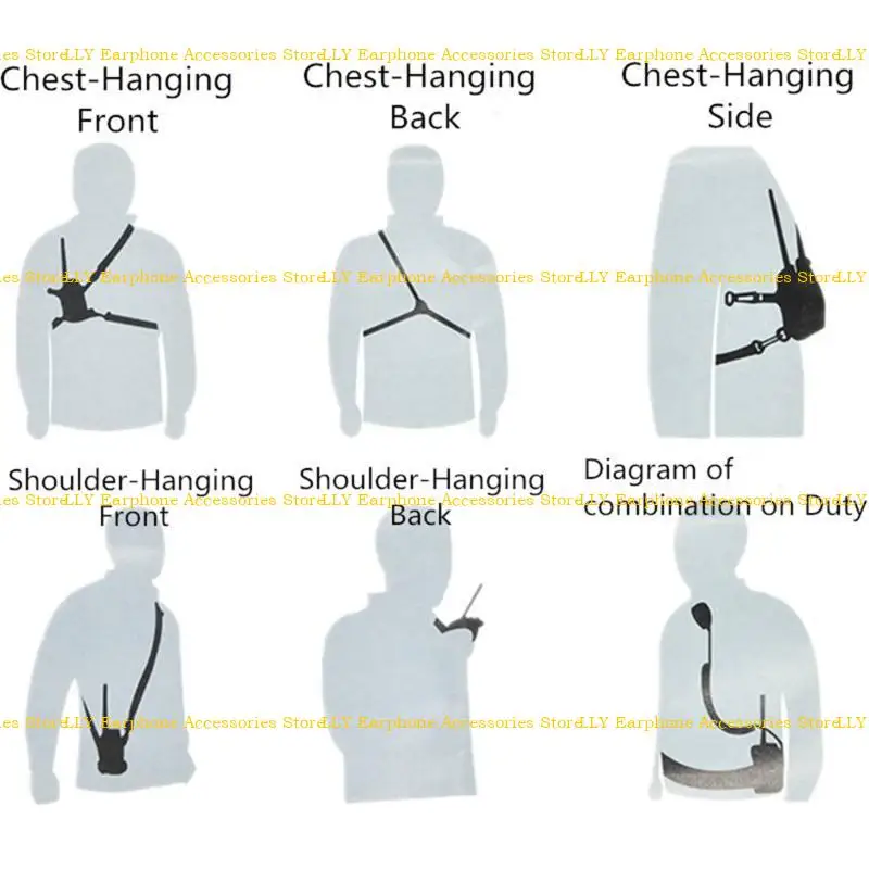 

462E Interphone Storage Two Way Radio Holder Holsters Nylon Belt Case Bag with Adjustable Shoulder Strap