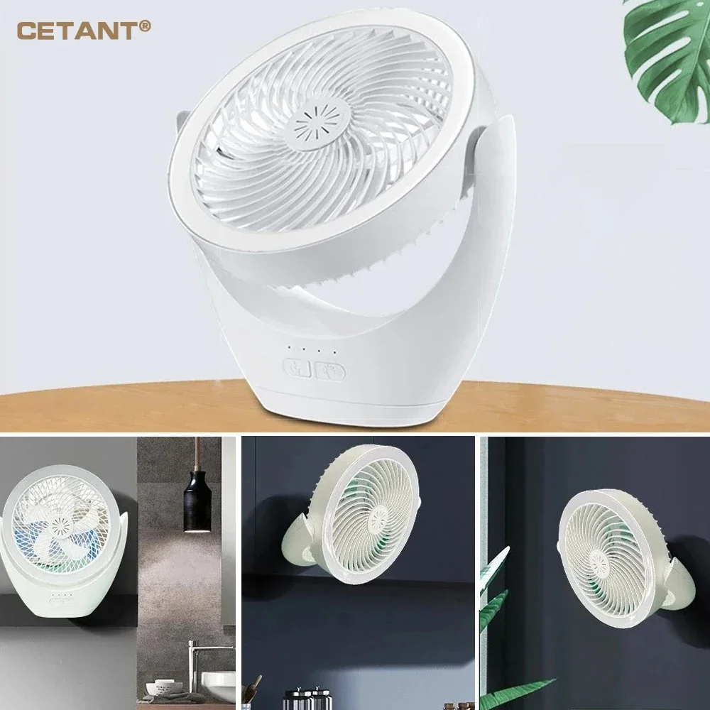 

LED Fan Lamp Camping Fan Rechargeable Desktop Portable Wireless Ceiling Fan Light Multi scenario usage With Hooks Led Light