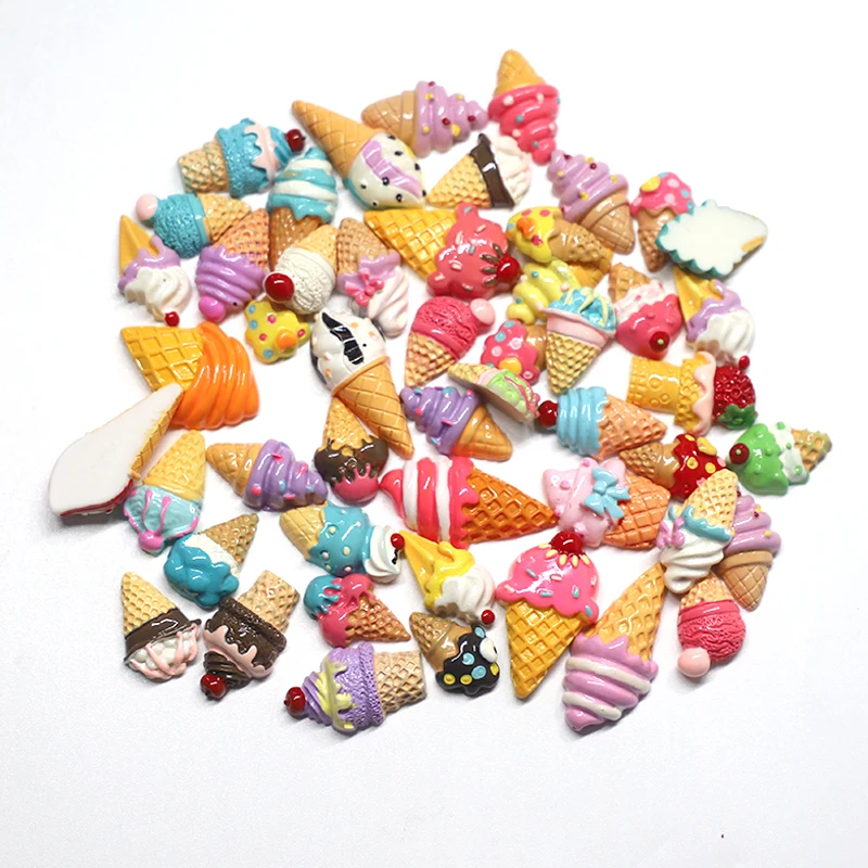 ชาร์มตกแต่งเล็บลายการ์ตูน 50 ชิ้น แบบผสม ตัวการ์ตูนน่ารัก หมี มนุษย์หิมะ ขนมหวาน อุปกรณ์ตกแต่งเล็บสำหรับงาน DIY ทำเล็บมือ งานฝีมือ