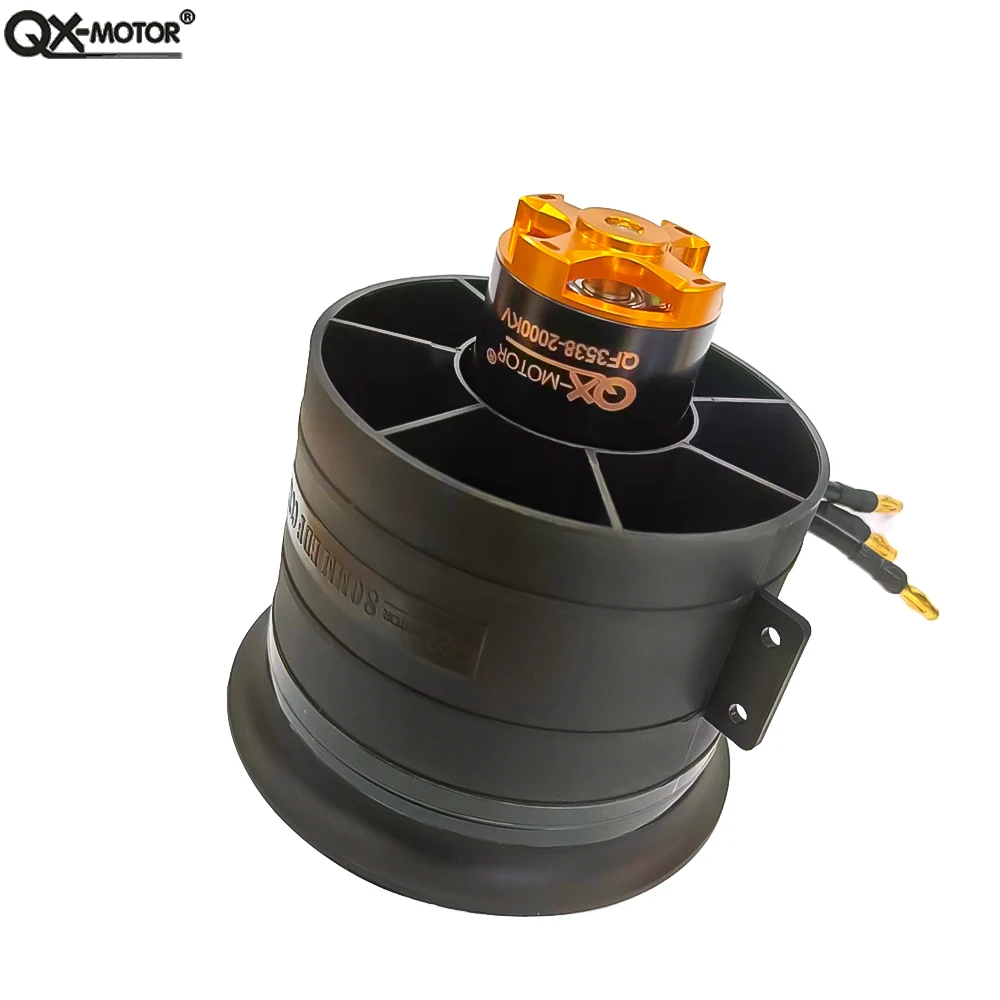 80 مللي متر EDF QF3538 QF3748 12 شفرات مروحة أنبوبية CW CCW مع محرك بدون فرشاة QX-MOTOR لأجزاء طائرة هليكوبتر متعددة الدوار RC