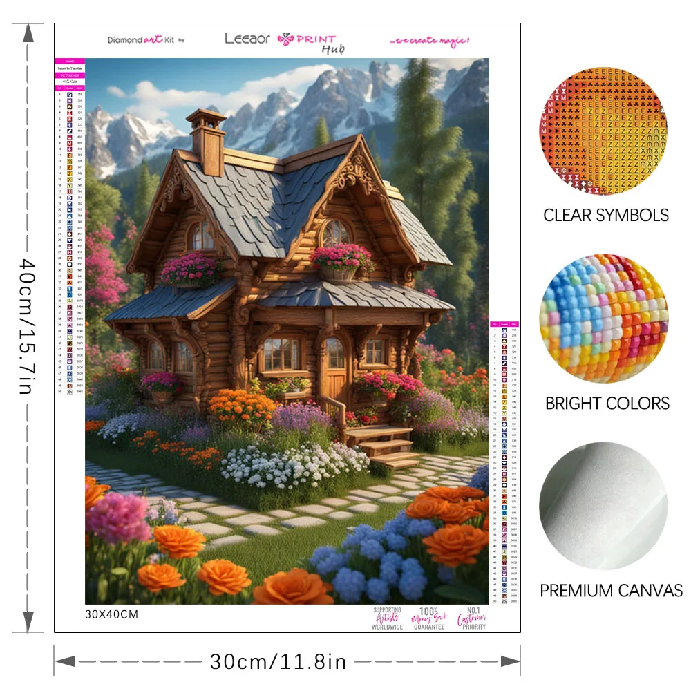 New 2024 Diamond Painting Spring Village Full Mosaic Diamond Embroidery Cross Stitch Kits Home Decor Handmade Landscape Gifts