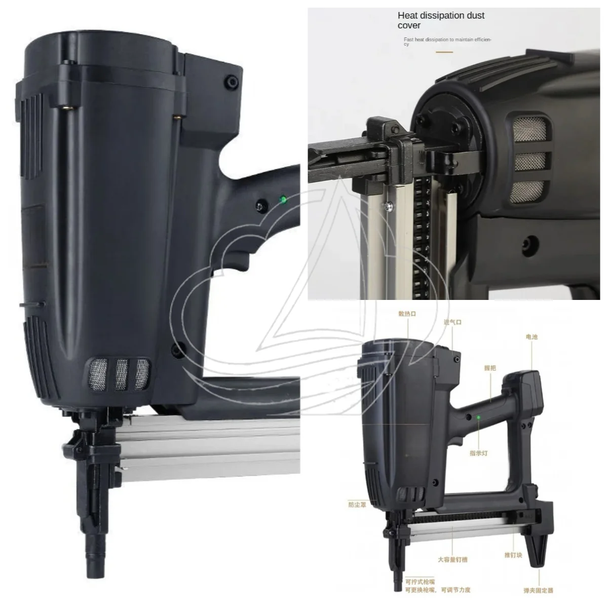 7.2V Generation Gas Nail Gun, Steel Nail Stapling Tool Instead of Pneumatic Nail Gun for Trunking Framing