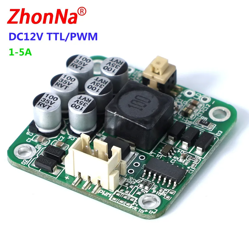 Laserdiode LD Treiberplatine, TTL/PWM-Modulation, 1A-5A einstellbar, 12V, für 405nm/445nm/450nm, Universal-Lasermodul