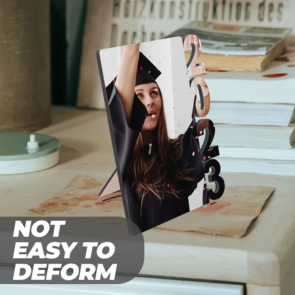 

2Pcs Graduation Picture Frame Sublimation Blank DIY Table Decoration Party Supplies Grad Photo Frame Centerpiece Home Decor