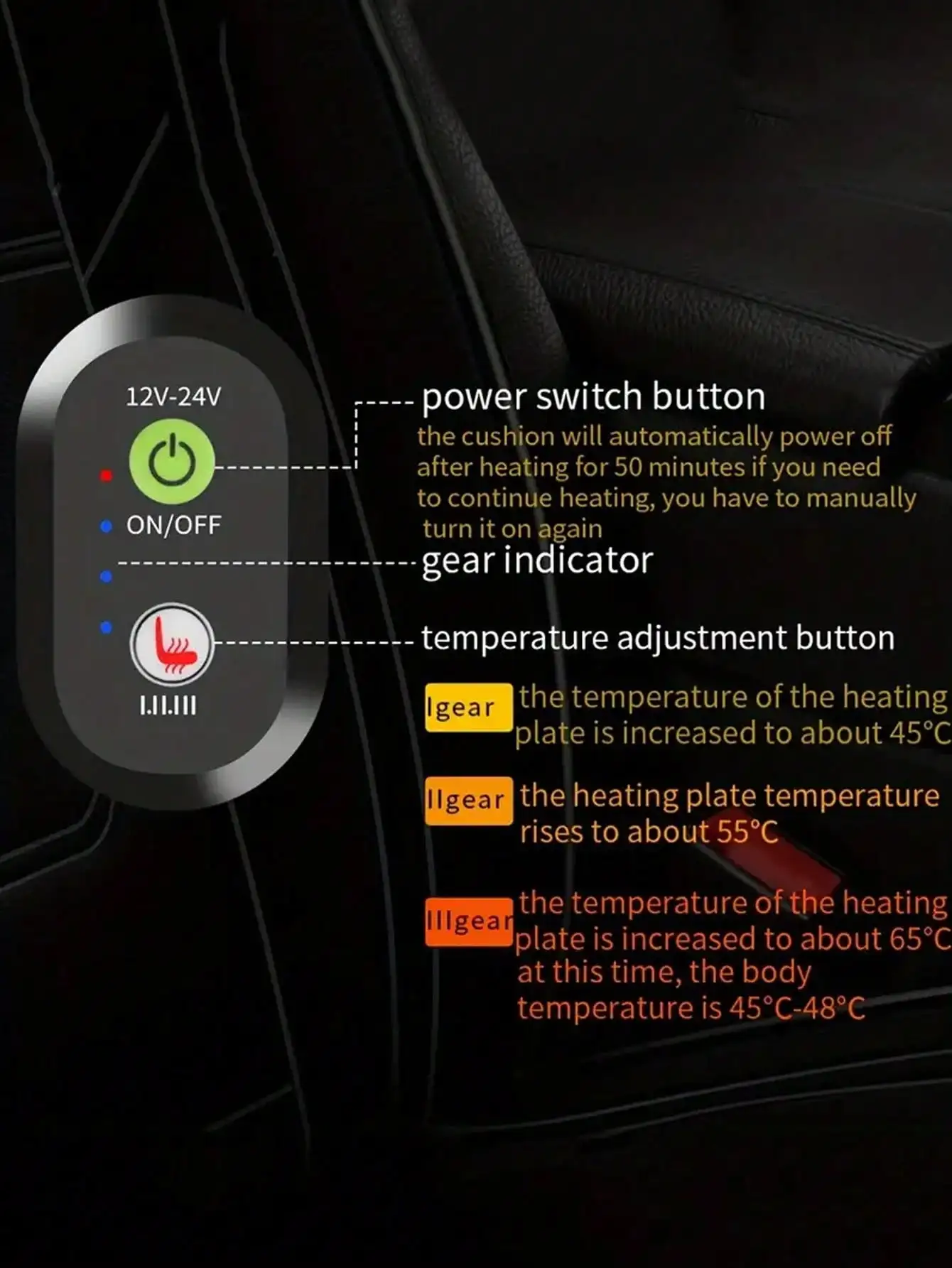 وسادة مقعد سيارة عالمية ساخنة 12 فولت 24 فولت بطانية تدفئة شتوية دافئة - وسادة تدفئة لمقعد السيارة لجميع المواسم