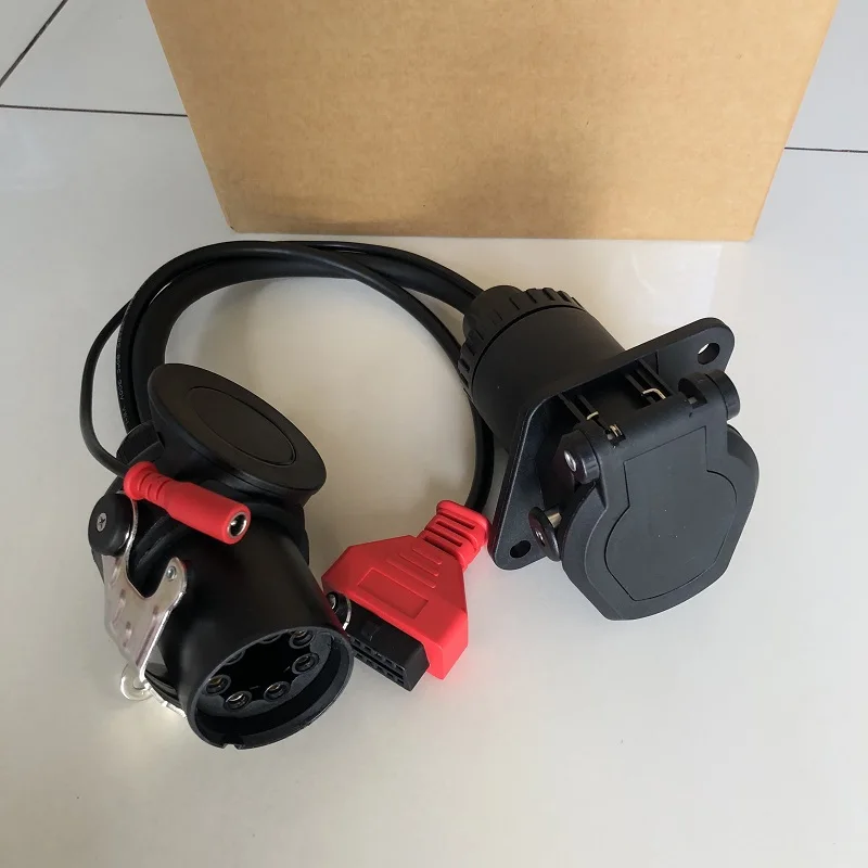 

Кабель-переходник EBS ISO 7638 OBD2 для диагностики прицепа для Bosch, Autel, для автокомпью и других грузовых автомобилей