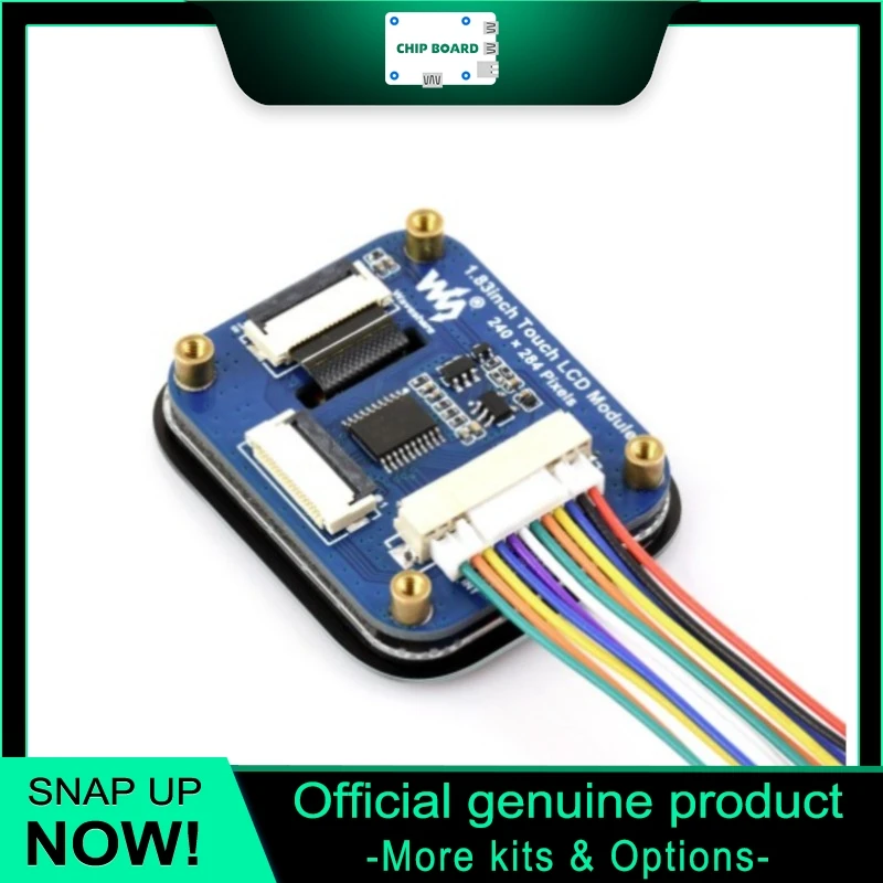 

Waveshare 1.83inch IPS Touch LCD Module 240×284 Display, 262K Color Micro Screen with SPI and I2C Interface