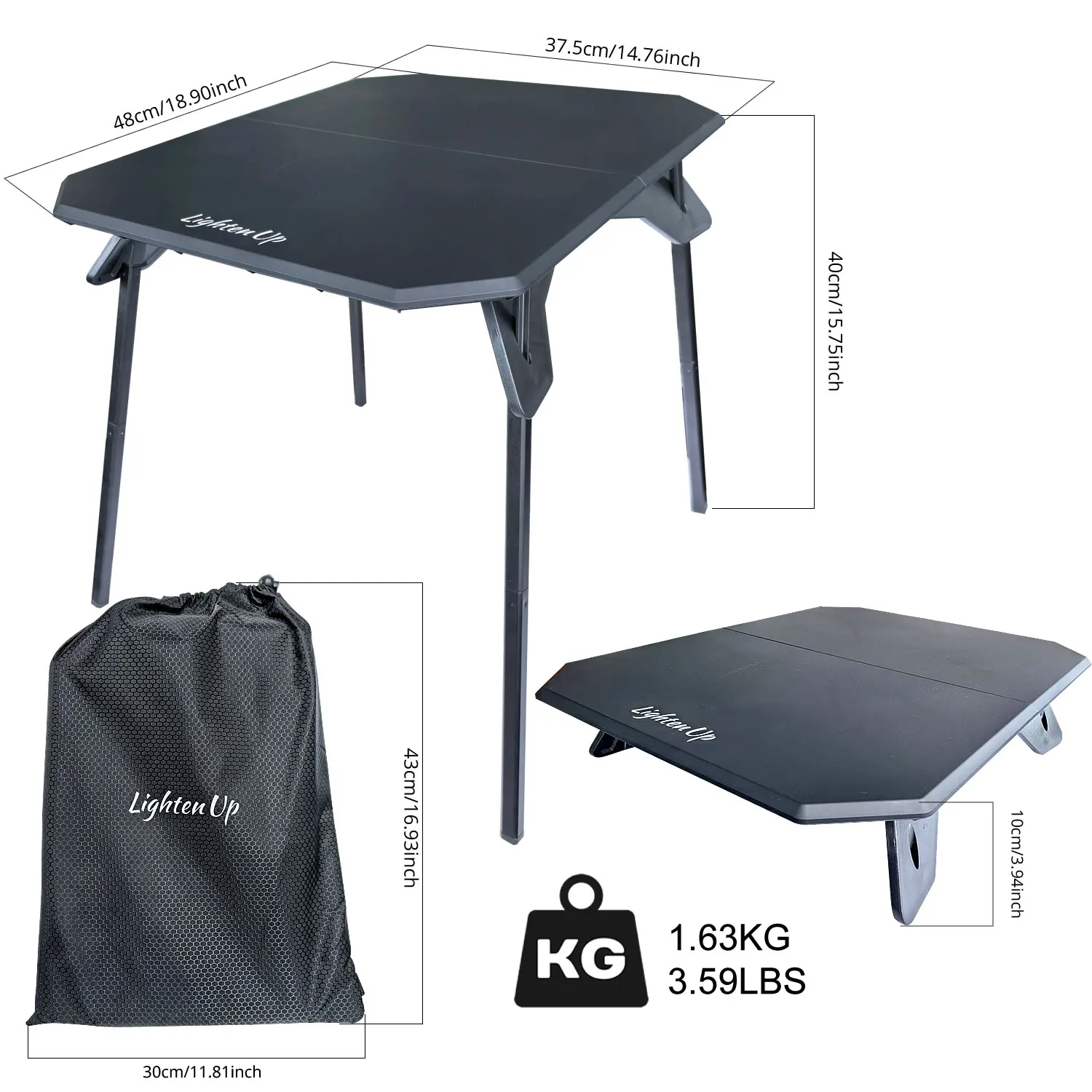 Ultra-light Camping Folding Table Picnic Stand Portable Fishing Outdoor Detachable  BBQ Field Supplies Table Dual-purpose