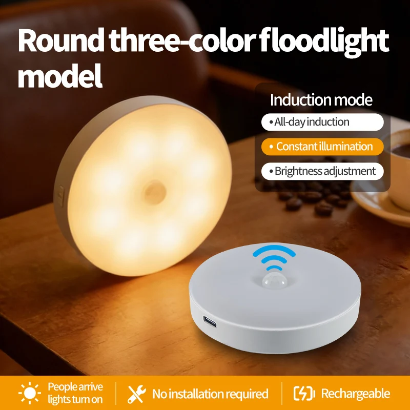 

LED Motion Sensor Lights Wireless USB Rechargeable - Under Cabinet Lighting for Shelf Closet Counter