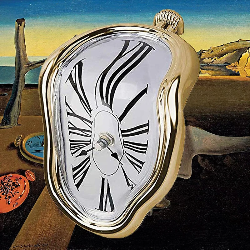 

Melting Clock Surrealistic Melting Clock Silent Melting Wall Clock Salvadoran Dali Style Decorative Home Table Funny Creative