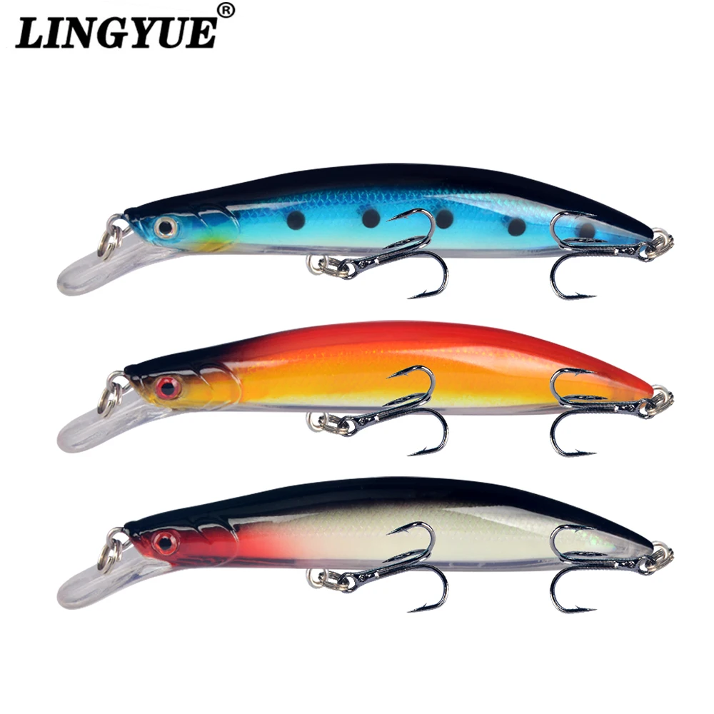 LINGYUE 새로운 도착 느린 침몰 미노 낚시 미끼 11cm 13g 크랭크 베이트 하드 미끼 꽉 Wobbler Iscas Artificiais Leurre