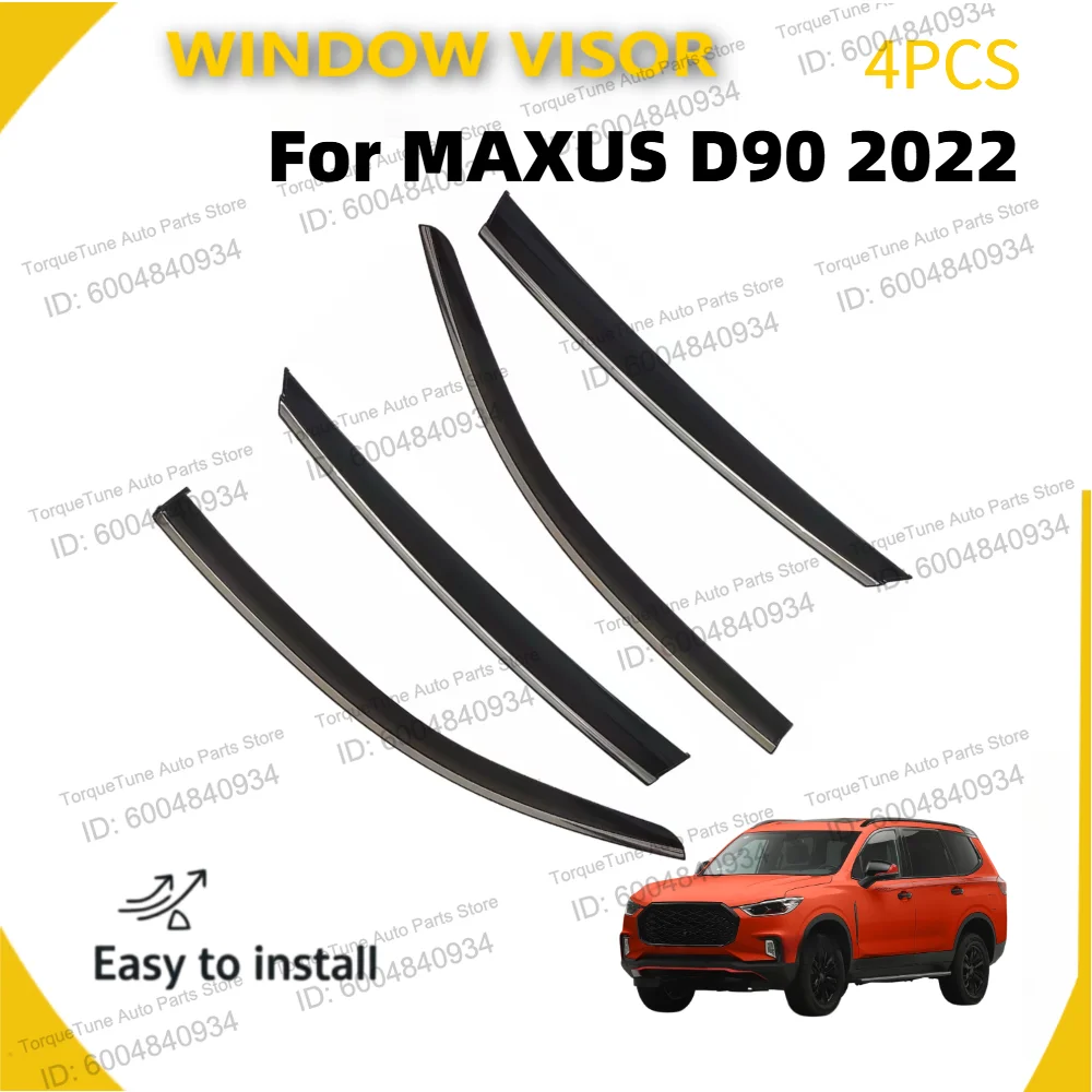

Premium Window Visors for MAXUS D90 2022 - Wind Deflectors, Sun Rain Guards, Side Vent Visors, Exterior Accessories