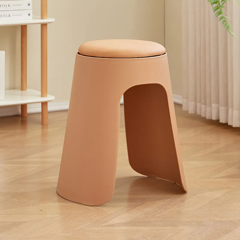 Simple Thickened Stool Household Plastic  Stackable Stool Creative Pinwheel Bench Adult Round Stool Dining Stool Chair