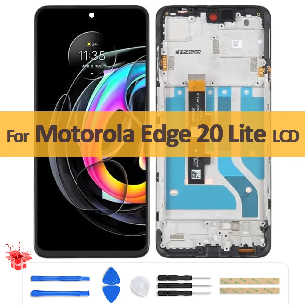 

6.7" Original LCD For Motorola Moto Edge 20 Lite LCD Display Touch Screen Digiziter Assembly For Moto Edge20 Lite XT2139-1 LCD