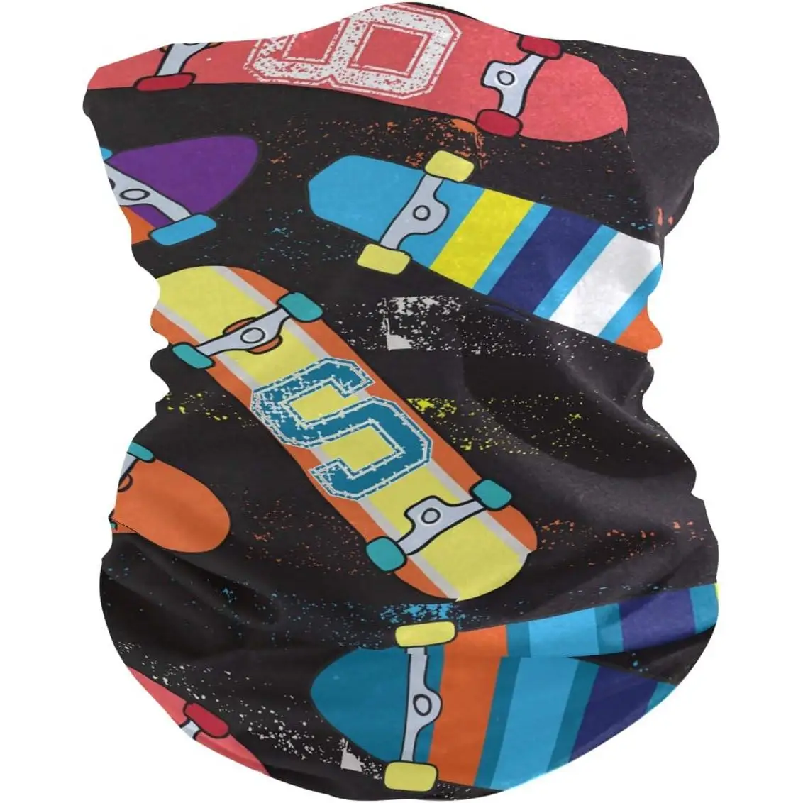 Cara de monopatín brillante, máscara para el sol y el polvo, pañuelos, polaina elástica sin costuras para el cuello, bufanda mágica, diadema, pasamontañas