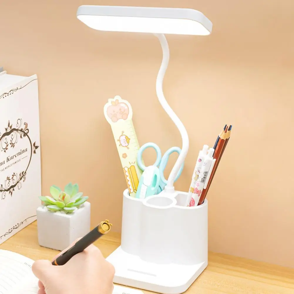 

LED Reading Lamp Stepless Dimmable Rechargeable Light Color Adjustable Flicker-Free Super Bright Dormitory Bendable LED Night Li