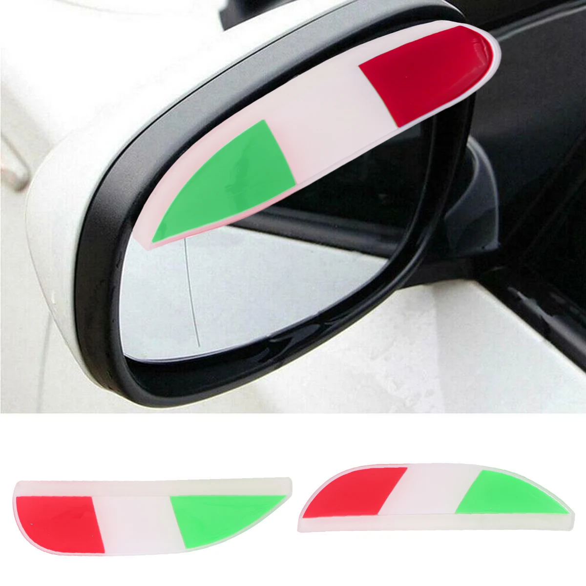 

Rearview Mirror Rain Visor Waterproof Side Cover White Car Rear Mirror Snow Shield Protector for SUV Trucks Flexible PVC