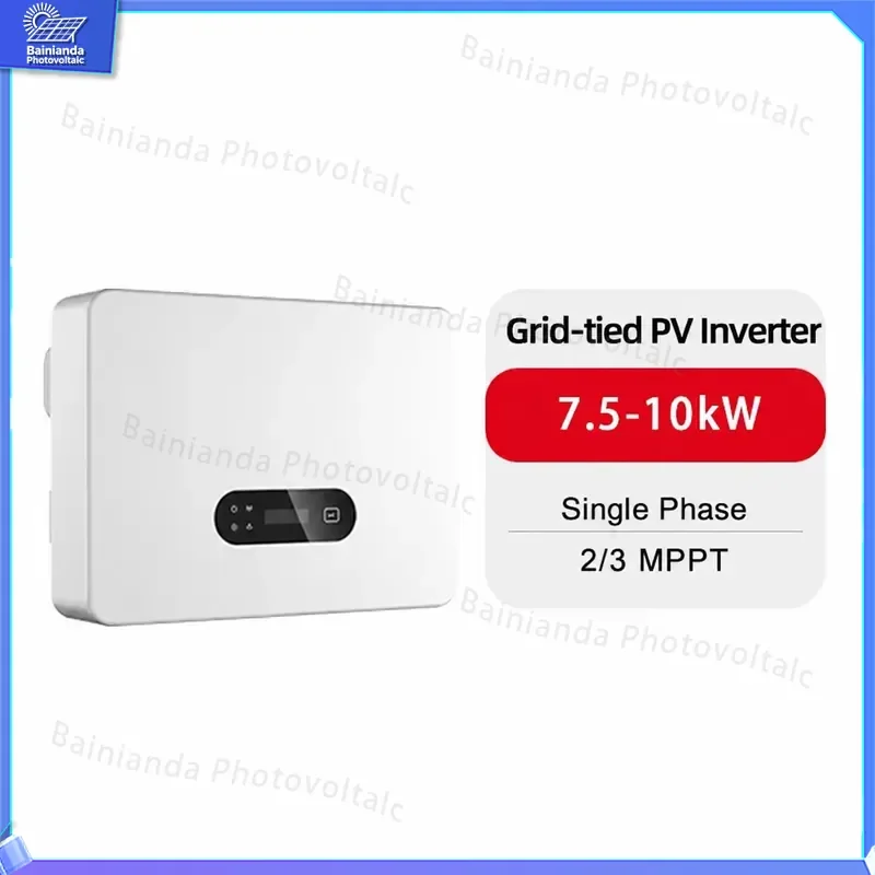 7.5KW 8KW 8.5KW 10KW Single Phase Solar Inverter Grid Tied PV Power Converter 2 3 MPPT On Grid Inverter for Home System