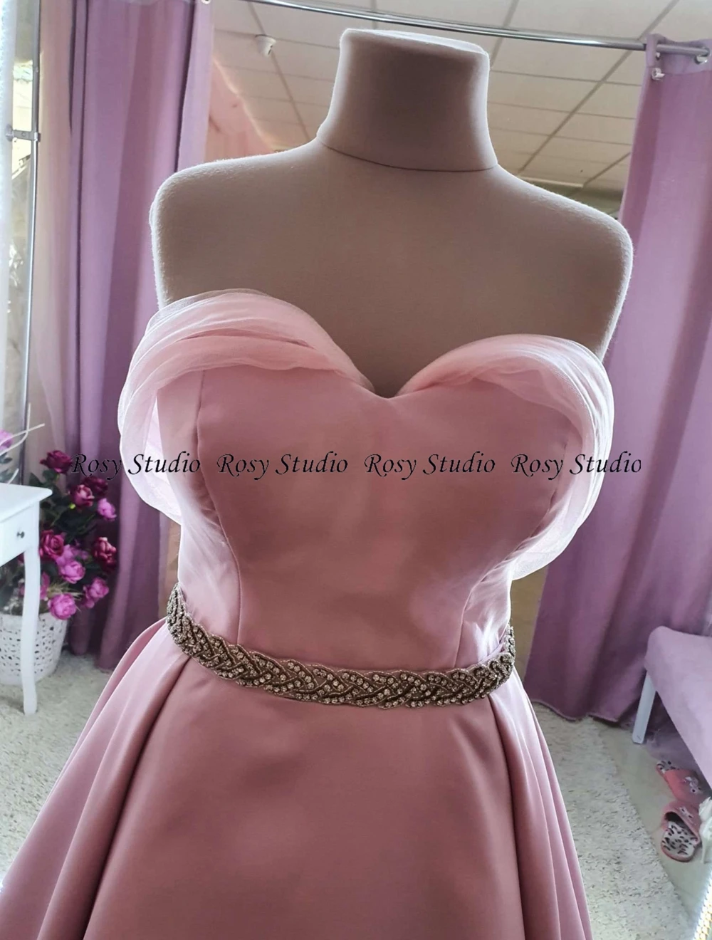 A-LINE Sweetheart Bridesmaid Dresses Long Robe Demoiselle d\'Honneur Nude Pink Prom Party Gown Beaded Wedding Guest Gown