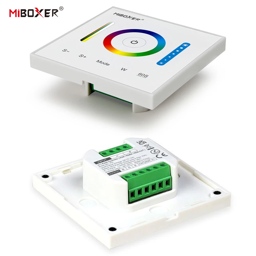 MiBoxer P3 DC12-24V 2.4GHz 86Touch Dimmer RGB/RGBW/RGB+CCT Switch Panel Adjust Brightness Led Controller  for Led Strips/FCOB