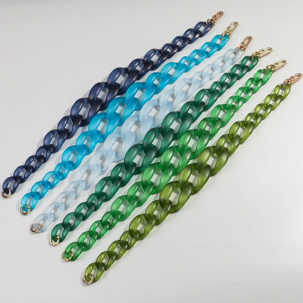 Trend ige Acryl große klobige Choker Kette Halskette für Frauen böhmischen Harz Glieder kette Anhänger Halsketten Mode Schmuck Geschenk – Detail 7