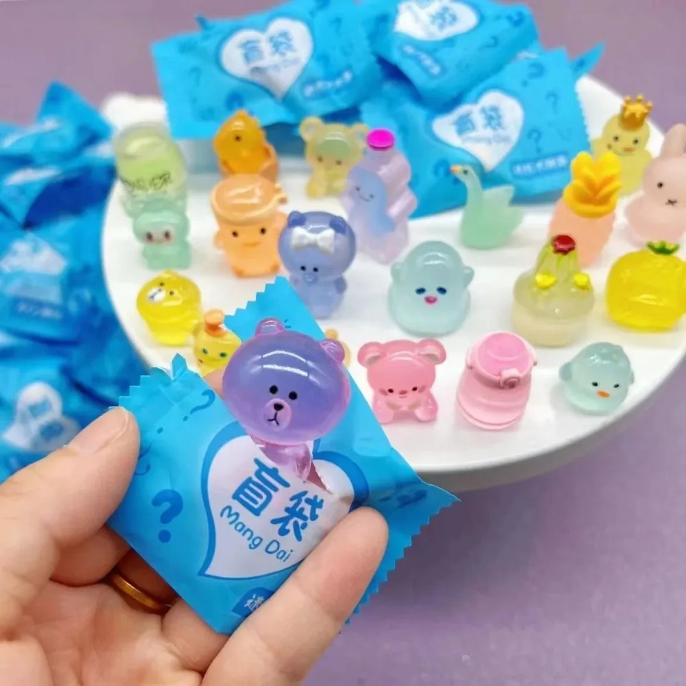 

Cute Mini Simulation Animal Blind Box Luminous Toys Action Surprise Tide Play Figures Fake Animal Guess Blind Bag For Kids Gifts