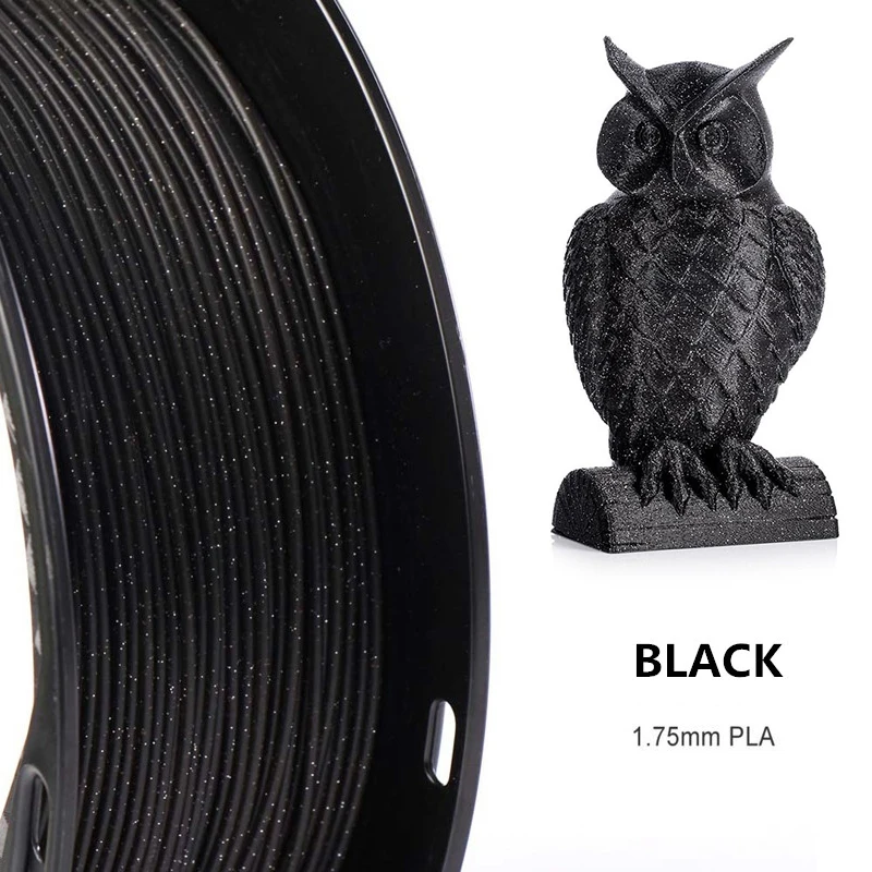 1.75mm 250g ,500g PLA Crystal Black, Grey 3D Printer Filament Sparkle Shining 3D Printing Material Glittering PLA Filaments