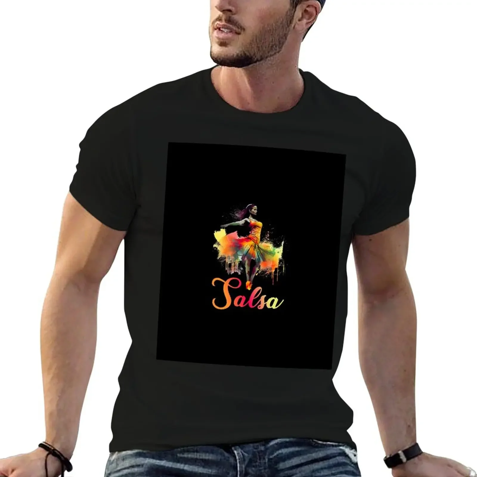 Salsa Dance Cuban Dance Cuba Vacation T-Shirt blue archive plus sizes customs anime figures mens t shirt