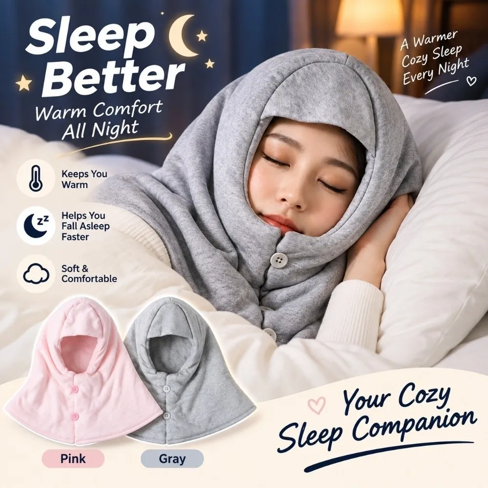 Comfortable Cotton Material Sleep Hat Soft Fabric Warm Lining Warm Head Cover Beanie Hat Maternity