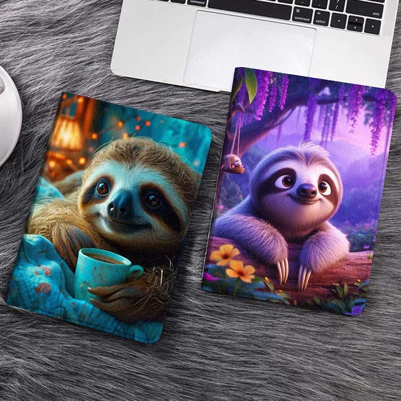 

Anime sloth cute art Tablet Case For iPad Pro Air 5th 6th 7th 13 M3 M4 M5 12.9 13.3 inch 2018 2022 2024 2025