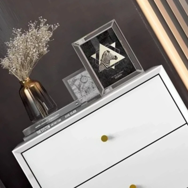 

Bedside Table Elegance Smooth Economy Luxury Nightstands Tables Bedroom Storage Closets Hanging Bookcase Bed Side Nordic Cute