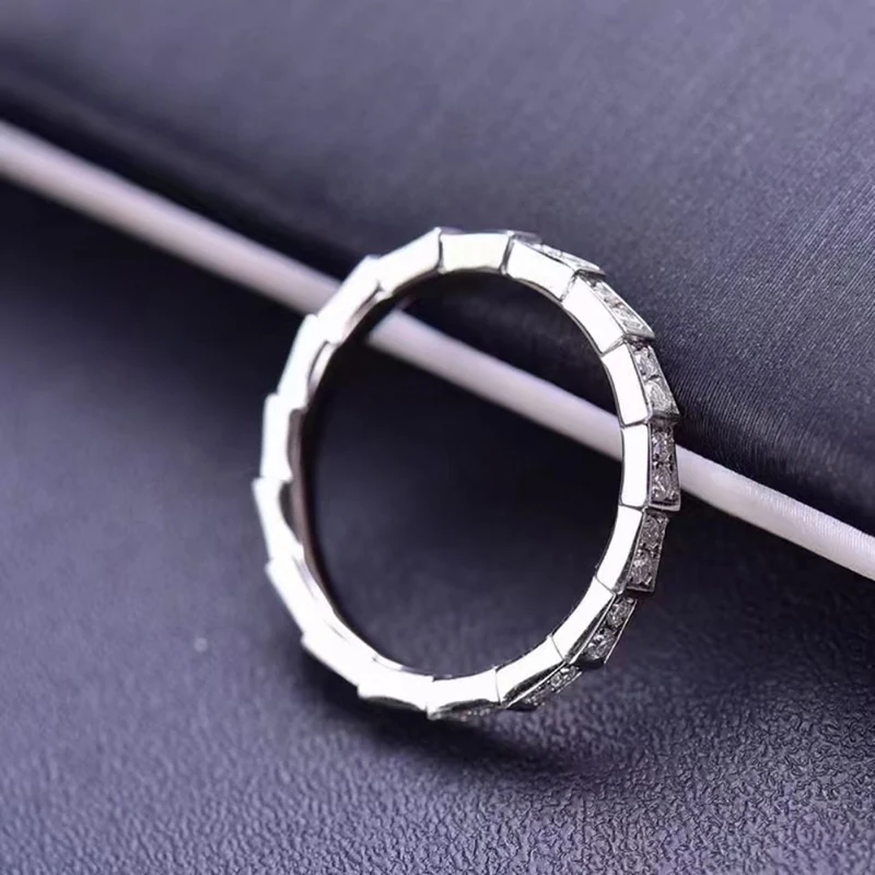 100% Diamantprüfer-geprüfter Moissanit-Ring, passendes Ehering-Diamantband für Damen, 925er Sterlingsilber, Damen-Einzelring – Detail 28