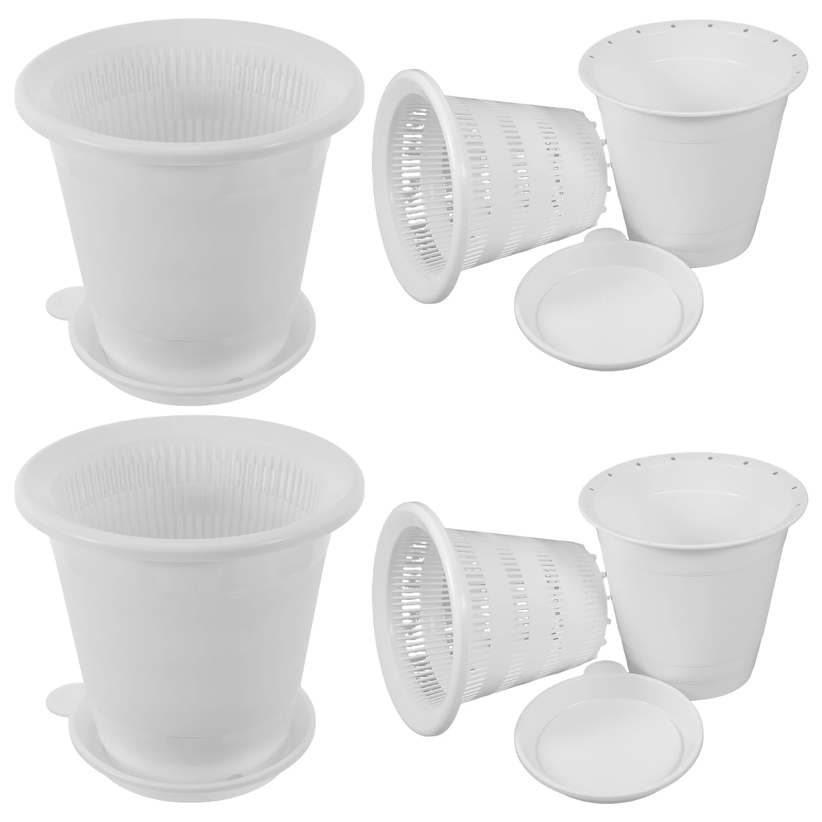 

4 Pcs Plastic Orchid Pot Garden with Hole Orchard Flower Pots for Indoor Plants Gardening
