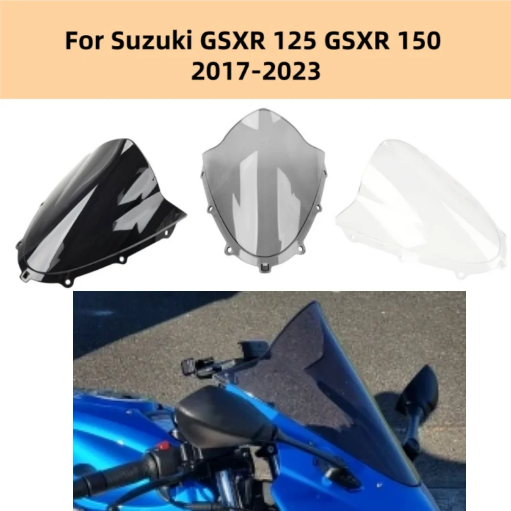 

GSXR125 GSXR150 Motorcycle Windscreen Windshield Double Bubble Wind Deflector For Suzuki GSXR 125 GSXR 150 2017-2023 GSXR125 150