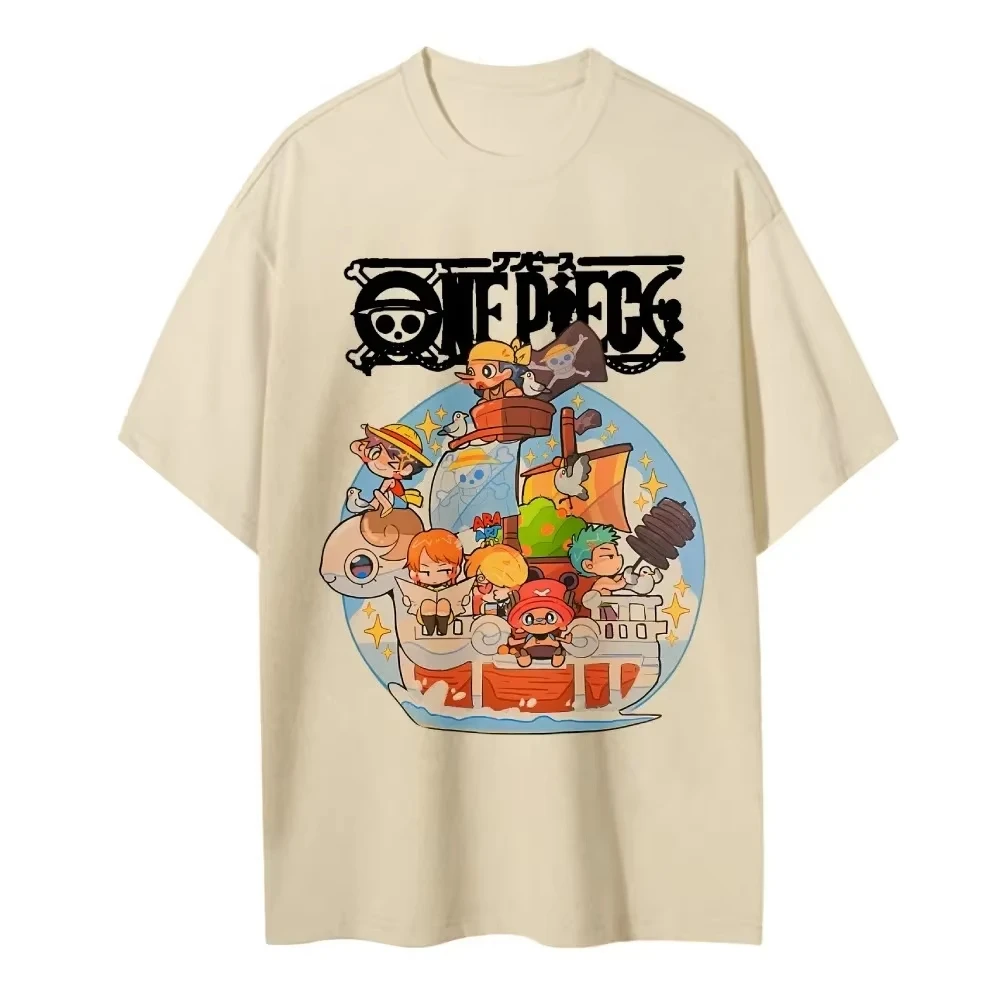 

Футболка One Piece для мужчин и женщин, футболка в стиле японского аниме, панк-футболка, летняя и весенняя футболка с короткими рукавами для мальчиков, комплекты для родителей и детей