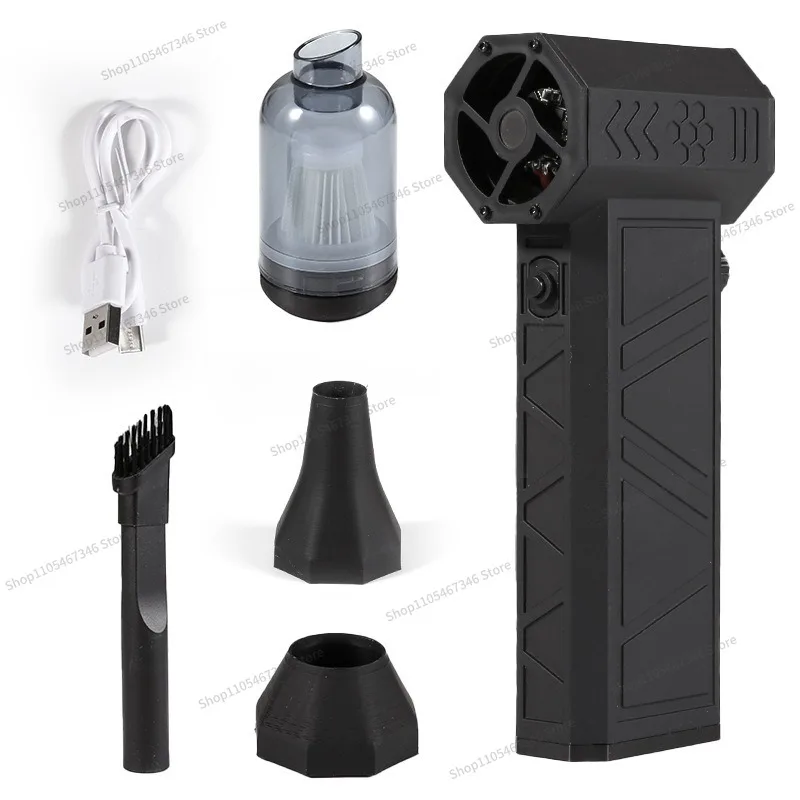 For 140,000 Rpm High-speed Turbine Brushless Motor Fan Super Strong Suction and Blowing Integrated Handheld Fan