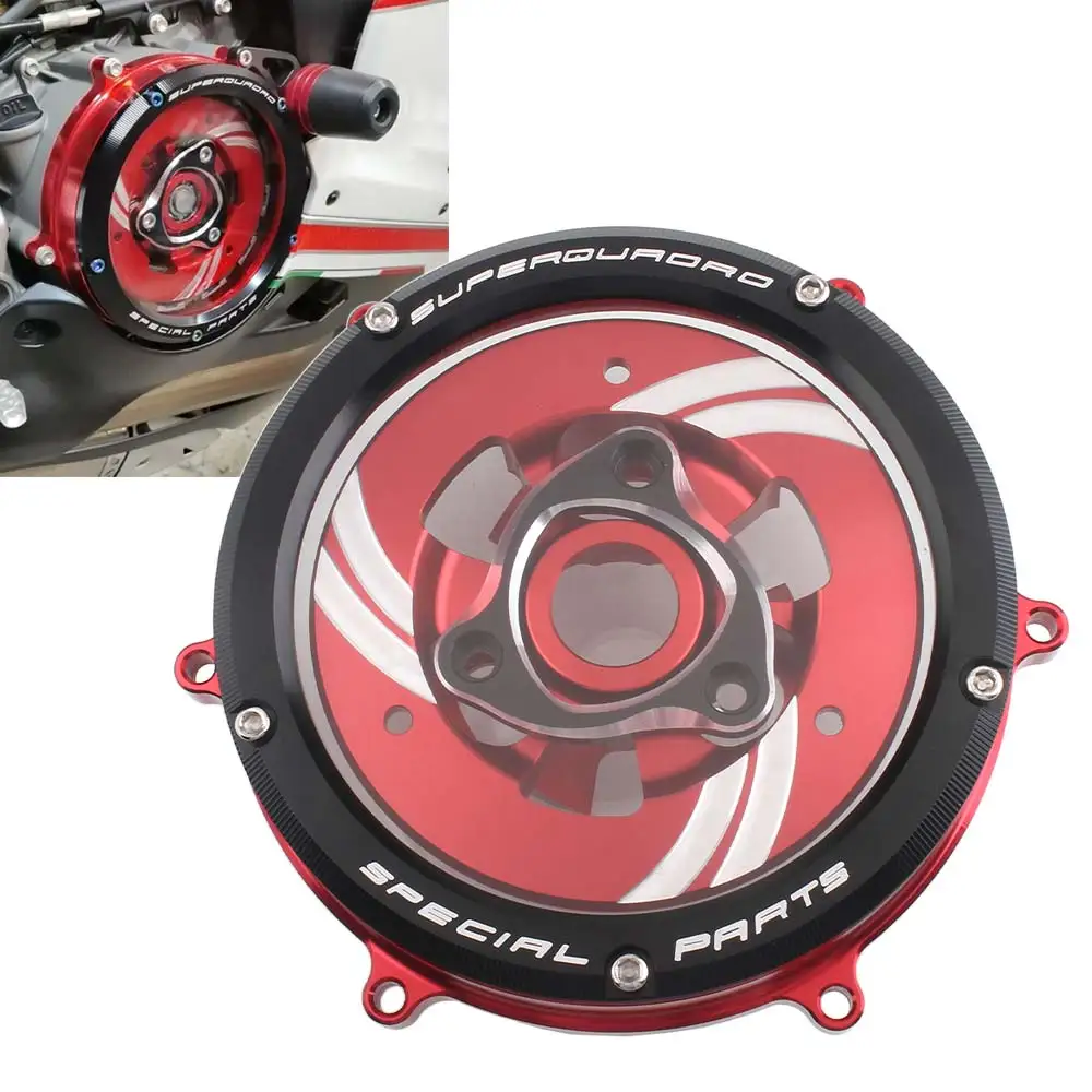 

Motorcycle Engine Clear Clutch Case Cover Protector Guard Accessories For Ducati Panigale 1199 /1199S / 1199R / 1199SL 2012-2017
